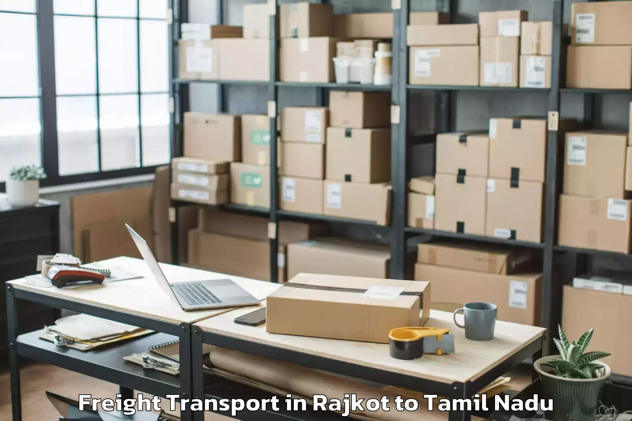 Leading Rajkot to Periyanegamam Freight Transport Provider